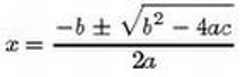 Quadratic Formula